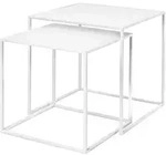 Fera Beistelltische 2er Set wei&szlig; 45,5x45,4x46cm