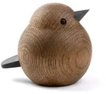 Holztier Mama Spatz Dekofigur - Nachhaltig gefertigt 7,3 x 9 x 8 cm Eiche...