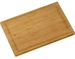 Bambus Schneidebrett mit Saftrille &ndash; beidseitig verwendbar 38 x 25 cm