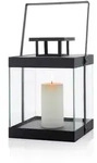 Laterne Finca black 30,5cm Stahl pulverbeschichtet