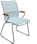 Outdoor Stuhl Click hohe R&uuml;ckenlehne pastell hellblau