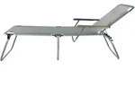 Dreibeinliege Fiam Amigo 40+ mit Armlehne silbergrau