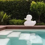 Schwimmf&auml;hige Leuchte "Duck-Duck" XL wei&szlig;