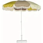Sonnenschirm RETRO, &Oslash;200cm wei&szlig;/taupe/natur/gelb