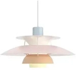 PH 5 Pendelleuchte Pastell Blau/Rose/Pfirsich