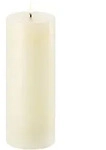 Uyuni LED Stumpenkerze 7,8x20cm ivory