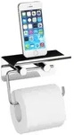 Wenko WC Toilettenpapierhalter mit Handy Ablage aus Edelstahl