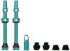 Muc-Off Tubeless Ventil-Kit V2 Universal für MTB & Rennrad | turquoise - 44 mm