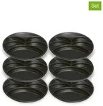St&ouml;ckli 6er-Set: Fondueteller in Schwarz - &Oslash; 26 cm