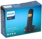 Philips Schnurloses Telefon "D1651B/01" in Schwarz
