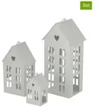 Boltze 3er-Set: Laternen "Alamo" in Wei&szlig;