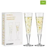 RITZENHOFF 2er-Set: Champagnergl&auml;ser "Goldnacht" in Gold - 205 ml