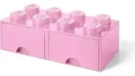 LEGO Schubladenbox "Brick 8" in Rosa - (B)50 x (H)18 x (T)25 cm