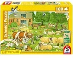 Schmidt Spiele 100tlg. Puzzle "Tierkinder auf dem Bauernhof" - ab 6 Jahren