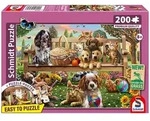 Schmidt Spiele 200tlg. Puzzle "Gartenpicknick f&uuml;r Hund und Katze" - ab 8 Jahren