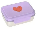 L&auml;ssig Lunchbox "Little Gang Heart" in Silber - (B)17 x (H)13 x (T)7 cm