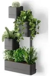 umbra Wandpflanzgef&auml;&szlig; in Schwarz - (B)36 x (H)72 x (T)18 cm