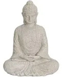 G. Wurm Dekofigur "Buddha" in Beige - (B)19 x (H)23 x (T)13 cm