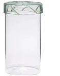 H&uuml;bsch Vorratsglas "Heir" in Gr&uuml;n - (H)20 x &Oslash; 10 cm