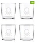 Benetton 4er-Set: Gl&auml;ser in Transparent - 345 ml