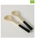 Boltze 2tlg. Salatbesteck-Set "Bambo" in Beige - (L)29 cm