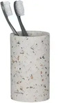 Sealskin Zahnputzbecher "Terrazzo" in Creme - (H)12 x &Oslash; 7 cm