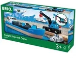 Brio Containerschiff mit Kranwagen - ab 3 Jahren