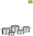 GSW 9tlg. Edelstahl-Kochtopf-Set "Elegance"