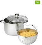 Stoneline 3tlg. Kochtopf-Set "Beyond&reg;" in Silber - &Oslash; 24 cm