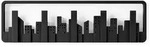 umbra Wandgarderobe "Skyline" in Schwarz - (B)50 x (H)15 x (T)5 cm