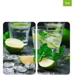 Wenko 2er-Set: Herdabdeckplatten "Mojito" in Gr&uuml;n - (L)30 x (B)52 cm