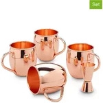 Echtwerk 5tlg. Set: Cocktail-Becher in Kupfer - 500 ml
