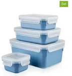 Emsa 4er-Set: Frischhaltedose "Clip & Go" in Blau