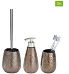 Wenko 3tlg. Bad-Accessoires-Set "Marrakesh" in Braun