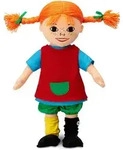 Pippi Langstrumpf Stoffpuppe "Pippi" in Bunt - (H)40 cm - ab 10 Monaten