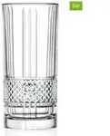 RCR cristalleria 6er-Set: Longdrinkgl&auml;ser "Brillante" - 370 ml
