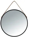 Wenko Wandspiegel "Borrone" in Schwarz - &Oslash; 40 cm