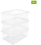 keeeper 3er-Set: Kleiderboxen "Bea" in Transparent - 11 l