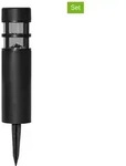 STAR Trading 2er-Set: LED-Solar-Gartenstecker "Rundi" in Schwarz - (H)28 cm