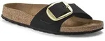 Birkenstock Leder-Pantoletten "Madrid" in Schwarz - Weite S - 36