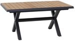 Siena Garden Sincro Ausziehtisch 160/200x90cm Aluminium/Teak Dunkelgrau P40520