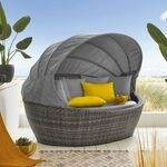 LC Garden Vivera Sonneninsel Aluminium/Geflecht Dunkelgrau|Hellgrau 229234