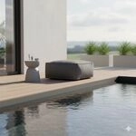 Blomus Grow Loungehocker Kunstfaser Dunkelgrau 62074