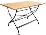 Zebra Florence Klapptisch 120x80 cm Stahl/Teak Schwarz|Braun AR2419-S