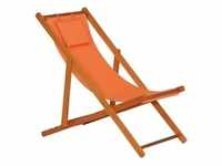 Siena Garden Faro Beach-Liegestuhl Holz/Textilene Orange