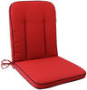 OUTLIV. Romeo Sesselauflage nieder 90x40x5 cm Olefin Rot