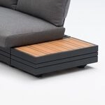 Zebra Cubo Neo Loungetisch 37x74cm Aluminium/Teak Dunkelgrau AR6273