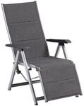 Kettler Basic Plus Padded Relaxliege Aluminium/Outdoorgewebe Hellgrau 0301216-9000