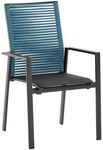 Niehoff Cervo Stapelsessel Aluminium/Rope Schwarz|Blau|Dunkelgrau G442-100-102