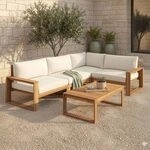 OUTLIV. Santa Cruz Ecklounge inkl. Loungetisch Akazie/Polyester Sand 41-1252